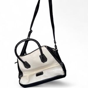 Steve Madden Stylish Black and White Satchel Purse Bag